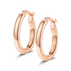 Sterling Silver Classic Hoop Earrings In Rose Gold Plated