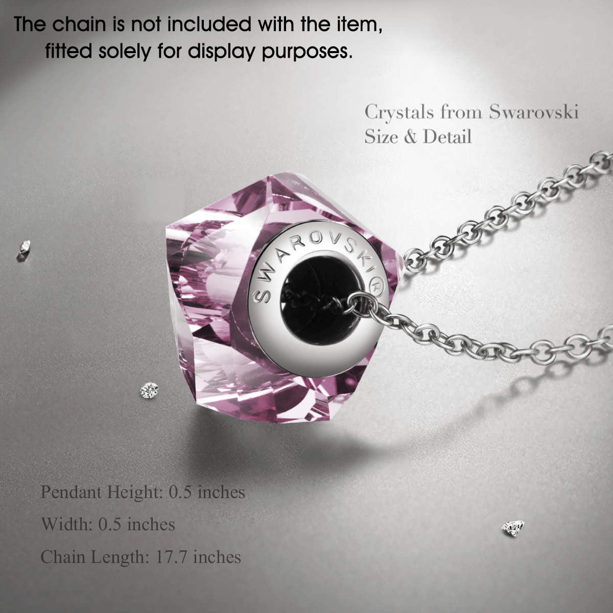 Graduation Season Exclusive: NO MINIMUM - Get This Blush Crystal Prism Charm In Silver Plated - Created With Swarovski® Crystal for FREE (Automatically Included With Every Order)