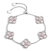 Blush Mother of Pearl Grace Bracelet With White Gold Plating