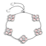 Blush Mother of Pearl Grace Bracelet With White Gold Plating
