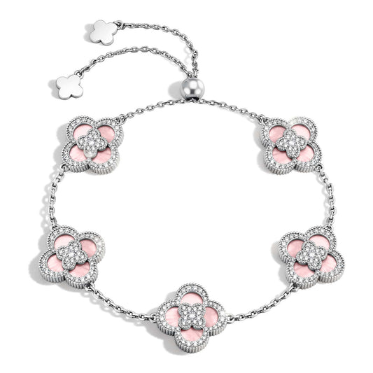 gona- Blush Mother of Pearl Grace Bracelet With White Gold Plating