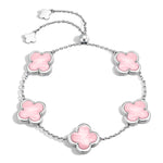 Blush Mother of Pearl Grace Bracelet With White Gold Plating