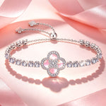 Blush Mother of Pearl Elegance Bracelet With White Gold Plating