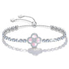 Blush Mother of Pearl Elegance Bracelet With White Gold Plating