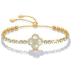 White Mother of Pearl Elegance Bracelet With 14K Gold Plating