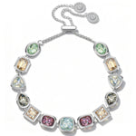 Rainbow Crystal Rope Chain Tennis Bracelet In White Gold Plated - Created With SWAROVSKI® Crystals