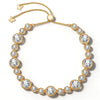 Classic Pave Created with Swarovski® Crystals Tarnish-Resistant Silver Bracelet In 14K Gold Plated