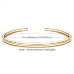 Classic Cuff Bracelet Tarnish-resistant Silver Bracelet In 14K Gold Plated