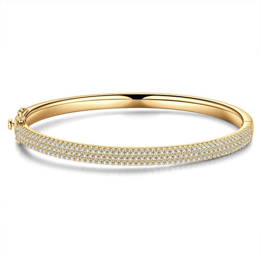 gon- Classic Bangle Bracelet Tarnish-resistant Silver Bracelet In 14K Gold Plated