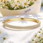 Classic Bangle Bracelet Tarnish-resistant Silver Bracelet In 14K Gold Plated