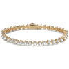 Tarnish-resistant Silver Cubic Zirconia Tennis Bracelet In 14K Gold Plated