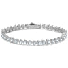 Tarnish-resistant Silver Cubic Zirconia Tennis Bracelet In White Gold Plated