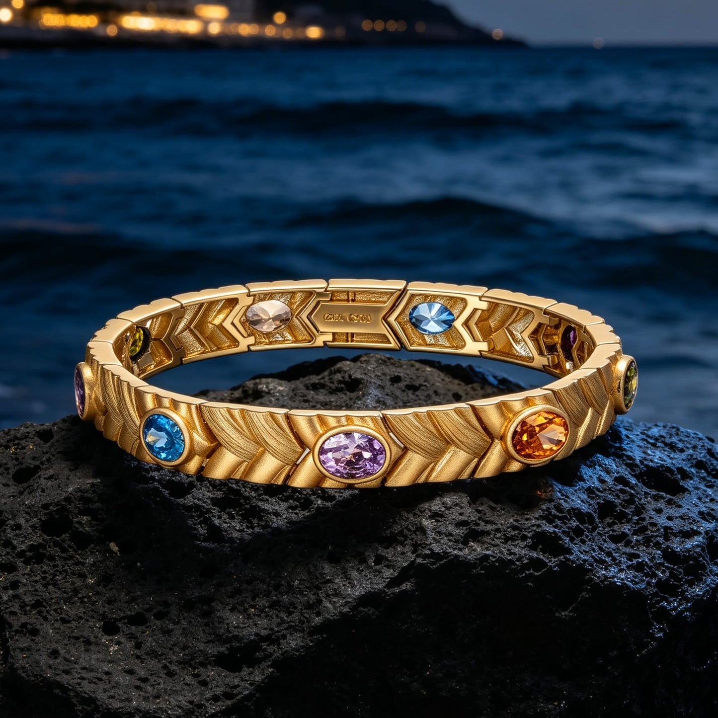 Colorful Harvest Tarnish-resistant Silver Bracelet In 14K Gold Plated