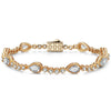 Tarnish-resistant Silver Cubic Zirconia Tennis Bracelet In 14K Gold Plated