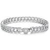 Tarnish-resistant Silver Cuban Link Bracelet In White Gold Plated