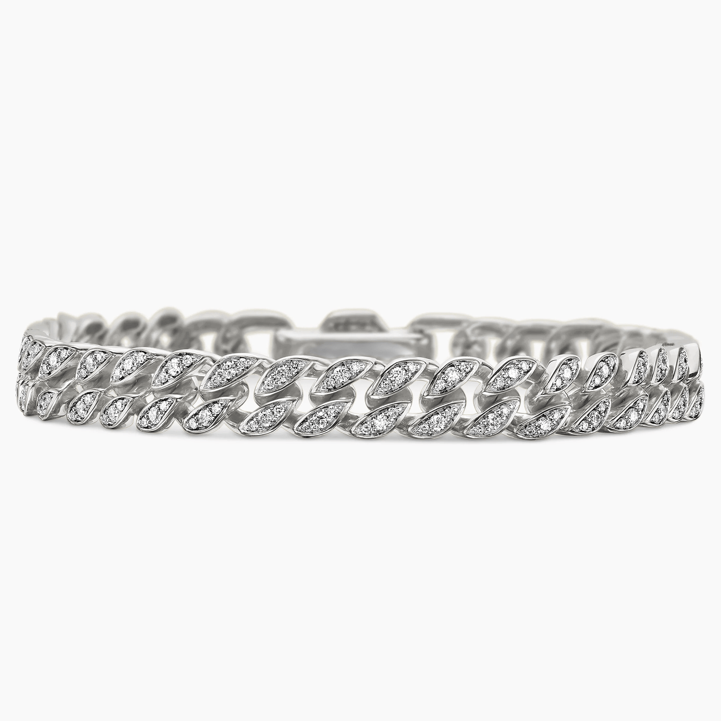 Tarnish-resistant Silver Cuban Link Bracelet In White Gold Plated