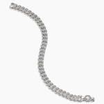 Tarnish-resistant Silver Cuban Link Bracelet In White Gold Plated