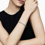Tarnish-resistant Silver Cuban Link Bracelet In White Gold Plated