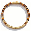 PERFECTLY IMPERFECT Textured Beaded Bracelet In Natural Tiger’s Eye, Set In Tarnish-Resistant Silver With 14K Gold Finish