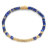 Boundless Loops Natural Lapis Lazuli Bracelet in Tarnish-Resistant Silver with 14K Gold Plating