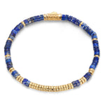Boundless Loops Natural Lapis Lazuli Bracelet in Tarnish-Resistant Silver with 14K Gold Plating