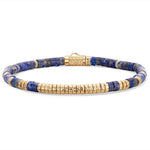 Boundless Loops Natural Lapis Lazuli Bracelet in Tarnish-Resistant Silver with 14K Gold Plating