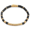 Boundless Loops Handcrafted Bracelet in Natural Black Onyx, Set in Tarnish-Resistant Silver with 14K Gold Finish