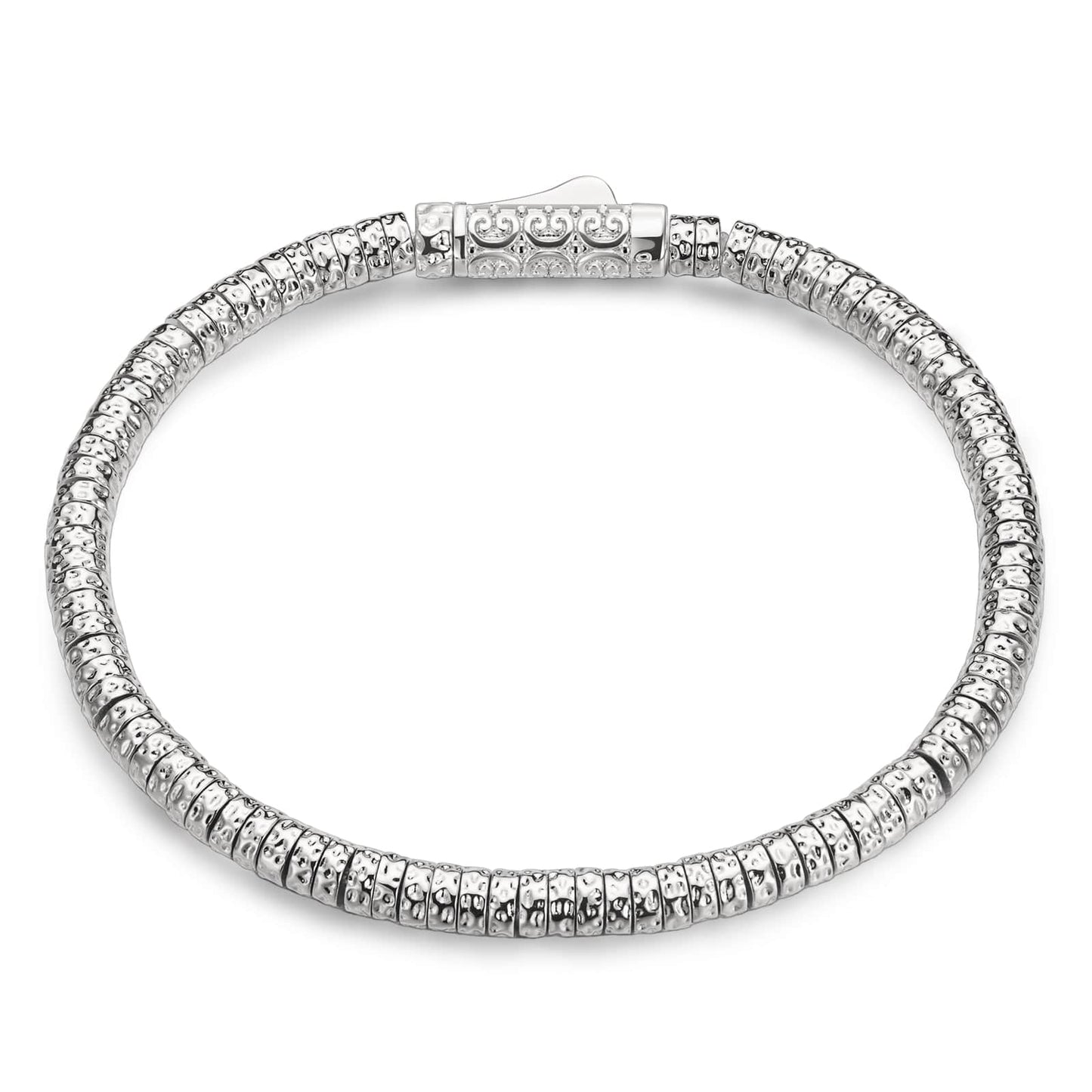 Boundless Loops Handcrafted Bracelet in Tarnish-Resistant Silver Finish