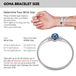 Sterling Silver Starry Snake Chain Bracelet With Enamel In White Gold Plated