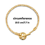 Sterling Silver Bamboo Chain Bracelet In 14K Gold Plated