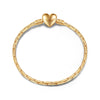 Heart Bamboo Chain Tarnish-resistant Bracelet In 14K Gold Plated