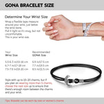Sterling Silver Leather Anchor Bracelet In Blackened 925 Sterling Silver Plated
