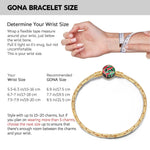 Sterling Silver Skull Bamboo Chain Bracelet With Enamel In Two-Tone Plating