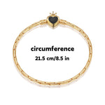 Sterling Silver Queen's Crown Bamboo Chain Bracelet In 14K Gold Plated