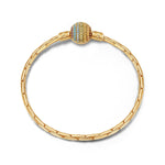 Sterling Silver The Rainbow Bamboo Chain Bracelet In 14K Gold Plated