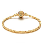 Sterling Silver The Rainbow Bamboo Chain Bracelet In 14K Gold Plated