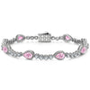 Sterling Silver Cubic Zirconia Tennis Bracelet In White Gold Plated