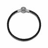 Blackened 925 Sterling Silver Gothic Skull Filigree Clasp Black Braided Cord Charm Bracelet