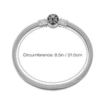 Sterling Silver Cyberpower XL Size Charms Bracelet Set With Enamel In White Gold Plated For Men