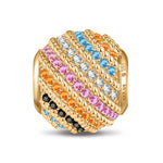 Abyssal Treasure Gradient Pavé Linear Gemstone Charm in Tarnish-Resistant Silver