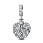 Barbiecore Surprising Love Tarnish-resistant Silver Dangle Charms With Enamel In Silver Plated