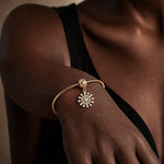 Ice Crystal Magic Tarnish-resistant Silver Dangle Charms In 14K Gold Plated