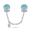 Sparkling Octopus Tarnish-resistant Silver Safety Chain In White Gold Plated