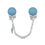 Sparkling Jellyfish Tarnish-resistant Silver Safety Chain In White Gold Plated