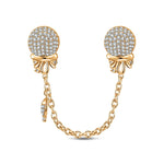 Sparkling Jellyfish Tarnish-resistant Silver Safety Chain In 14K Gold Plated