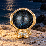 Astronaut Tarnish-resistant Silver Charms With Enamel In 14K Gold Plated