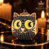 Halloween Black Cat Tarnish-resistant Silver Charms With Enamel In 14K Gold Plated
