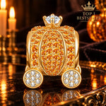 Magnificent Carriage Tarnish-resistant Silver Charms In 14K Gold Plated