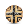 Skull And Crossbones Tarnish-resistant Silver Clips With Enamel In 14K Gold Plated