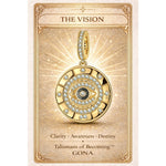 Eye Of Providence Tarnish-resistant Silver Dangle Charms With Enamel In 14K Gold Plated